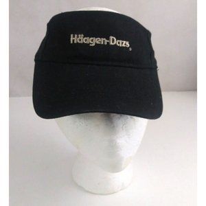 Apollo Haagen-Daaz Black Embroidered Unisex Adjustable Employee Visor
